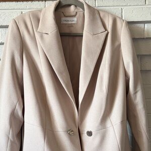 Calvin Klein Women's Light Blush Single-Button Blazer